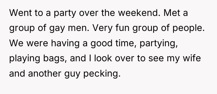 Went to a party over the weekend. Met a group...