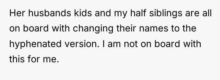 Her husbands kids and my half siblings are all on...