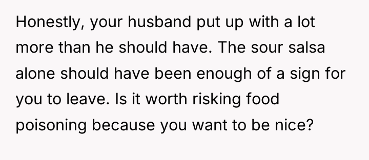 Honestly, your husband put up with a lot more than...