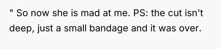 " So now she is mad at me. PS: the...