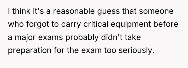 I think it's a reasonable guess that someone who forgot...