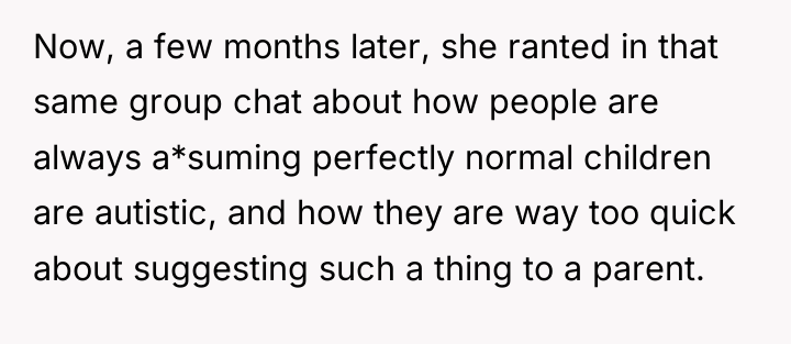Now, a few months later, she ranted in that same...