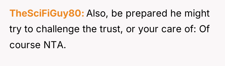 TheSciFiGuy80 Also, be prepared he might try to challenge the...