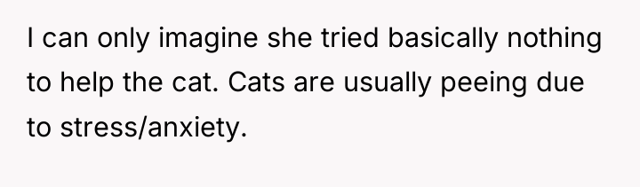 I can only imagine she tried basically nothing to help...