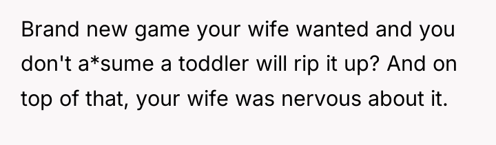 Brand new game your wife wanted and you don't a*sume...