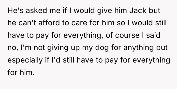 He's asked me if I would give him Jack but...