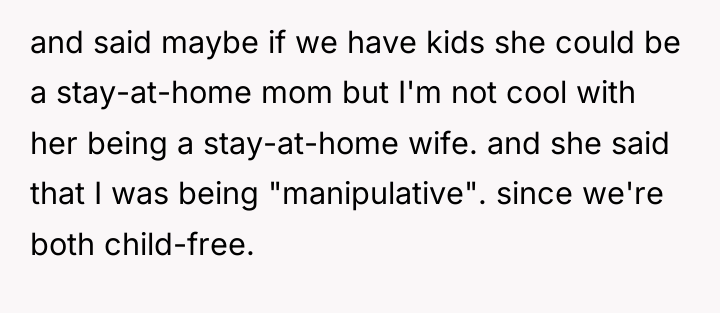 and said maybe if we have kids she could be...
