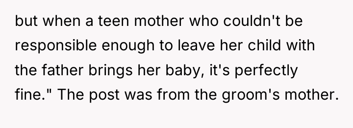 but when a teen mother who couldn't be responsible enough...