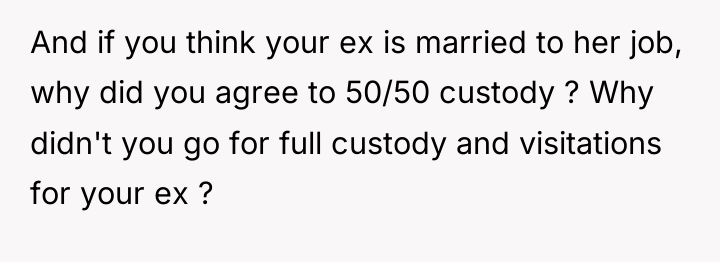 And if you think your ex is married to her...