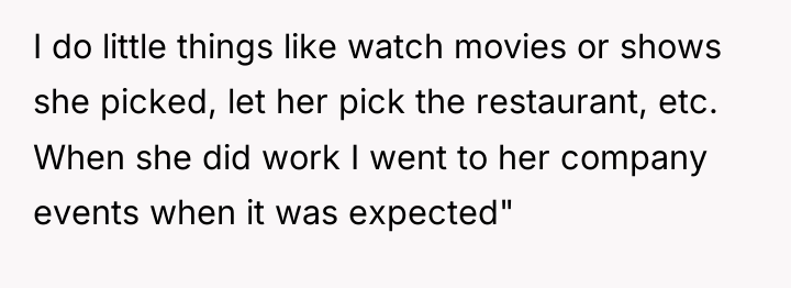I do little things like watch movies or shows she...