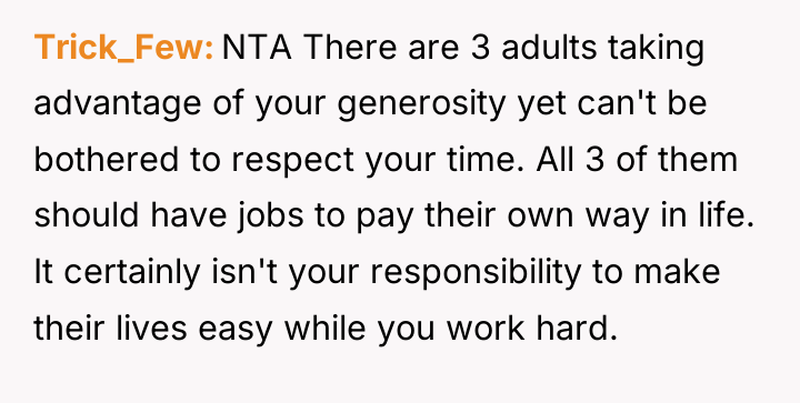Trick_Few NTA There are 3 adults taking advantage of your...