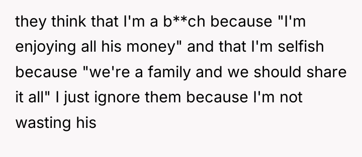they think that I'm a b**ch because "I'm enjoying all...