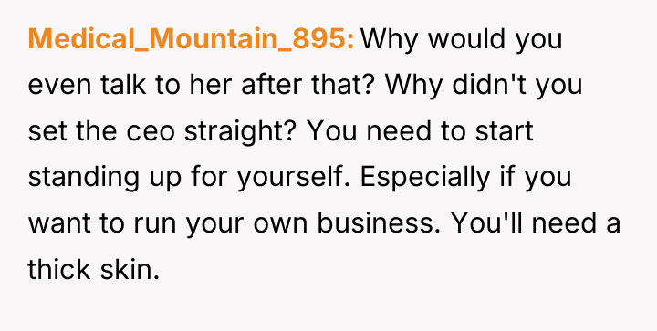 Medical_Mountain_895 Why would you even talk to her after that?...