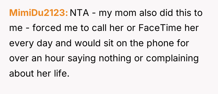 MimiDu2123 NTA - my mom also did this to me...