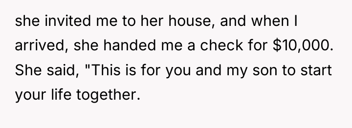 she invited me to her house, and when I arrived,...