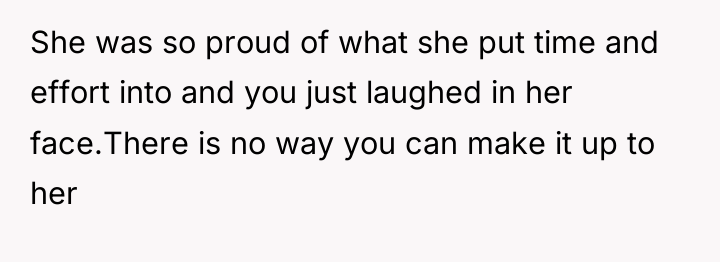 She was so proud of what she put time and...