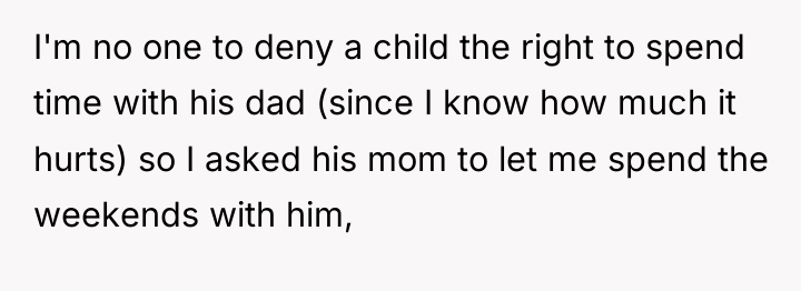I'm no one to deny a child the right to...