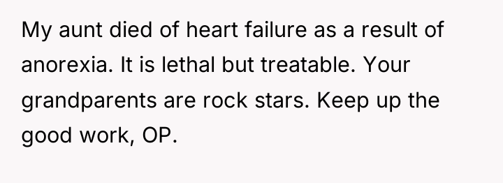 My aunt died of heart failure as a result of...