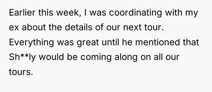 Earlier this week, I was coordinating with my ex about...