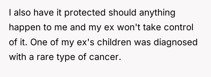I also have it protected should anything happen to me...