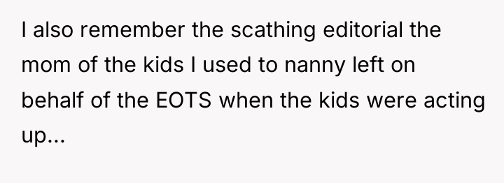 I also remember the scathing editorial the mom of the...
