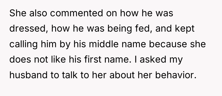She also commented on how he was dressed, how he...