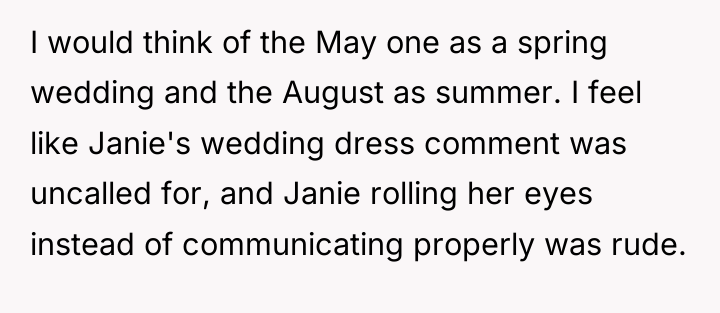 I would think of the May one as a spring...