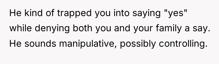 He kind of trapped you into saying "yes" while denying...