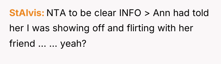 StAlvis NTA to be clear INFO > Ann had told...
