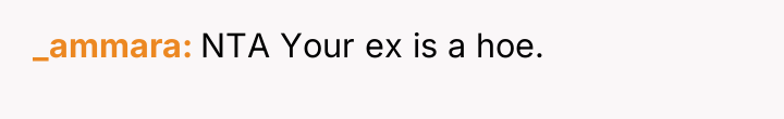 _ammara NTA Your ex is a hoe.