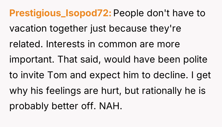 Prestigious_Isopod72 People don't have to vacation together just because they're...