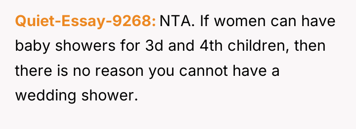 Quiet-Essay-9268 NTA. If women can have baby showers for 3d...