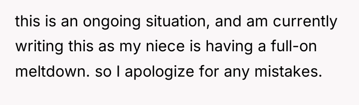 this is an ongoing situation, and am currently writing this...