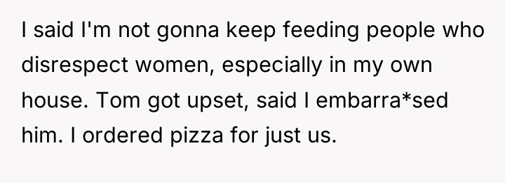 I said I'm not gonna keep feeding people who disrespect...