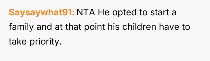Saysaywhat91 NTA He opted to start a family and at...