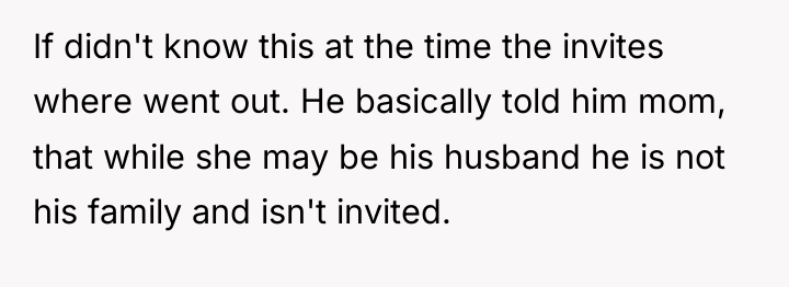If didn't know this at the time the invites where...
