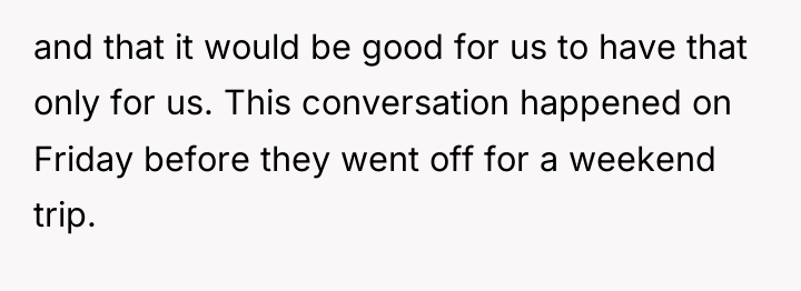 and that it would be good for us to have...