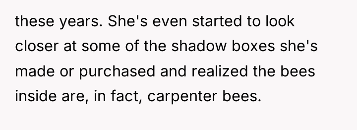 these years. She's even started to look closer at some...