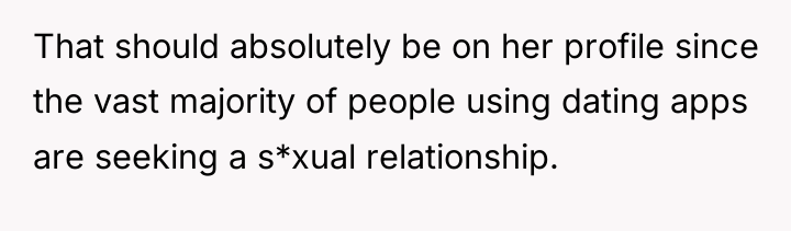 That should absolutely be on her profile since the vast...