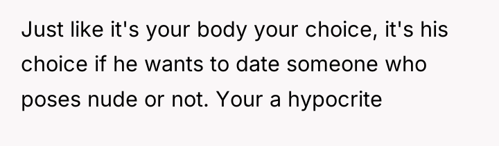 Just like it's your body your choice, it's his choice...