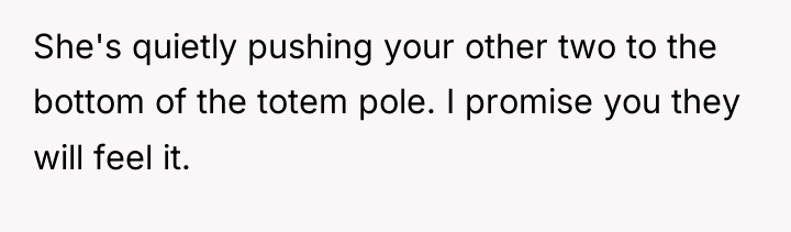 She's quietly pushing your other two to the bottom of...