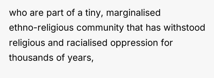 who are part of a tiny, marginalised ethno-religious community that...