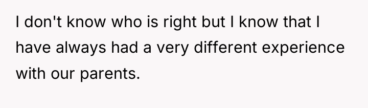 I don't know who is right but I know that...