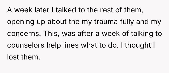 A week later I talked to the rest of them,...