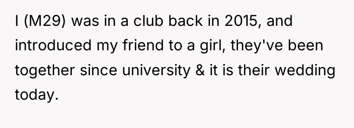 I (M29) was in a club back in 2015, and...