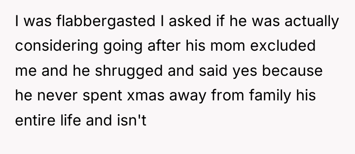I was flabbergasted I asked if he was actually considering...