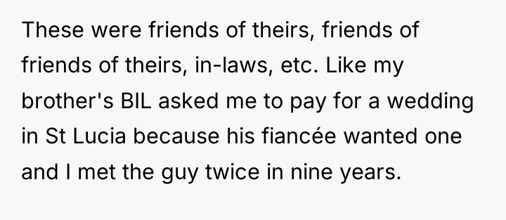 These were friends of theirs, friends of friends of theirs,...