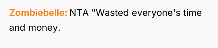Zombiebelle NTA "Wasted everyone's time and money.