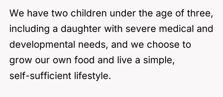 We have two children under the age of three, including...