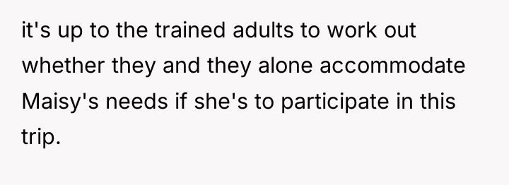 it's up to the trained adults to work out whether...